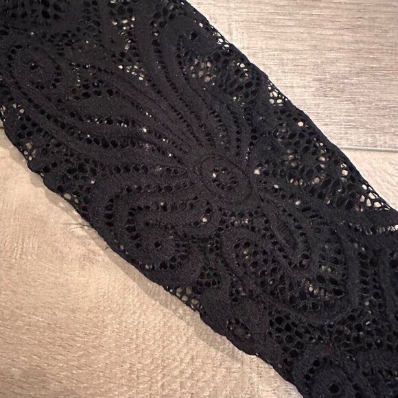 CURTAIN CALL BLUE AND BLACK BIKETARD JAZZ COSTUME DANCE CHILD LARGE - Picture 4 of 9